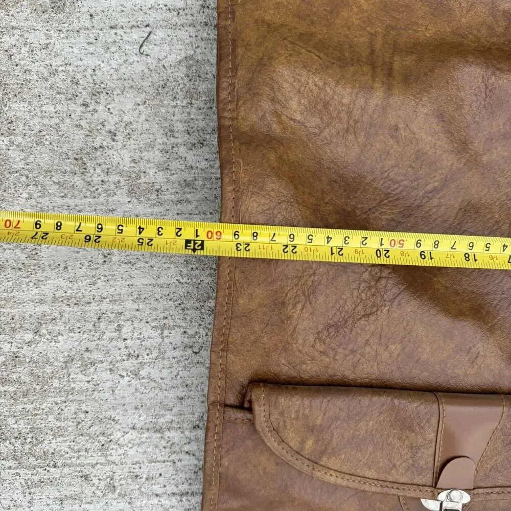Vintage Pair 2 American Tourister Escort Garment Bags Brown Faux Leather PROP LN